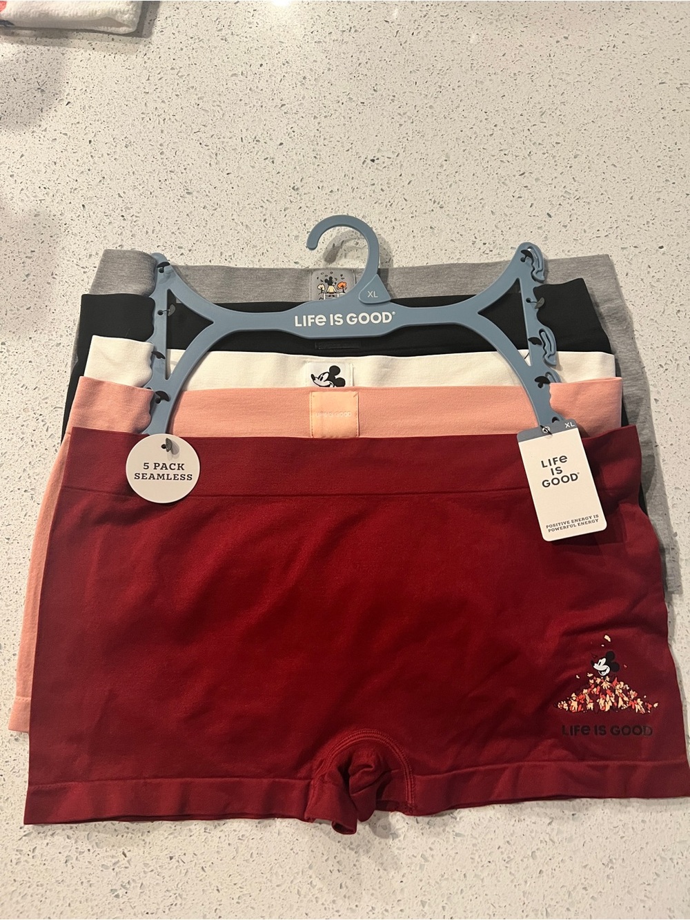 Fall themed Life is Good Disney Mickey Mouse 5 pack seamless underwear in XL